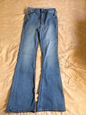 Garage Light Blue Flare Jeans